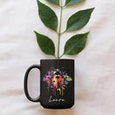Personalized Choose Name Ladybug Coffee Mug, Colorful Ladybug Animal Design Cup, Customized Ladybug Lover Ceramic Mug, Gift For Christmas, Custom Animal Black Cup 11oz 15oz, Ladybug Mug by CozyNest Decor