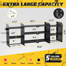 Power Tool Organizer Wall Mount with Charging Station, Expanded Width Power Tool Storage Rack, Large Tool Battery Organizer with Screwdriver/Hammer Heavy Duty Garage Storage by GreenHaven Gardens