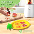 Baby Fruit Food Feeder - Silicone Nibble Tray Combo - Breastmilk Popsicle Mold for Cooling Relief, BPA Free Mesh Feeder for Infant Self Feeding (Dinosaur Green + Pineapple) by TinyTreasures Baby Boutique