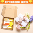 Baby Hair Brush and Comb Set, 4Pcs Baby Soft Bristles hairbrush Cradle Cap Brush Hair Comb for Newborns Toddlers Boys Girls (Yellow) by TinyTreasures Baby Boutique