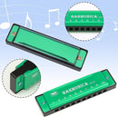 UPINS 4PCS Key of C 10 Hole 10 Tones Titanium Color Harmonica with Case for Beginner Students（Red, Blue, Green, Purple） by TinyTreasures Baby Boutique