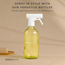 MaisoNovo Kitchen Spray Bottle - 16.9 fl oz Yellow x 2 with 16 Labels by GreenHaven Gardens