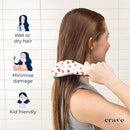 Crave Naturals Glide Thru Detangling Hair Brush for Adults and Kids - Detangler Hairbrush for Curly or Straight, Wet or Dry Hair - Gentle on Tangles Comb - Purple and Pink Hearts (Pack of 2) by TinyTreasures Baby Boutique