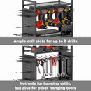 CCCEI Garage Power Tools Organizer Cart with Charging Station, Black Floor Standing Rolling Drill and Tools Battery Storage Cart on Wheels. Utility Rack Gift for Men, Husband, Father. by GreenHaven Gardens