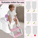 2 In 1 Potty Training Toilet Seat & Toddler Step Stool, Bottom Triangle Stability Toddler Toilet Seat, Adjustable Step & Seat Height Potty Seats for Toddlers Boys Girls (Purple) by TinyTreasures Baby Boutique