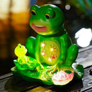 Upgraded Size Solar Garden Outdoor Statues Frog Mother and Little Frog with 6 LED Solar Figurine for Lawn,Patio, Balcony, Yard Decor Unique Gift, for Mom, Grandma,Father,Woman by CozyNest Decor