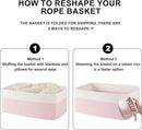 Storage Baskets for Organizing 3 Pack, Woven Baskets for Shelves, Closet Organizer Bins Empty Gift Basket Toy Storage for Toys, Books, Towels, Clothes, 15"x11.42"x6.7", Pink by TinyTreasures Baby Boutique