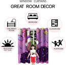 Cartoon Printed Curtains for Bedroom, 82 x 84 inches, Blackout, Grommet Top, 2 Piece Set, Girls Room Curtains, Thermal Insulated by TinyTreasures Baby Boutique