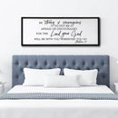 Be Strong And Courageous Sign Bible Verse Framed Wall Art, 40''×15'' Rustic Religious Christian Proverbs 3:5-6 Sign, Horizontal Holy Inspirational Catholic Scripture Decor by CozyNest Decor