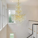 H61'' Modern Gold K9 Crystal High Ceiling Chandeliers, 23-Lights Staircase Chandeliers,Luxury Large Crystal Tree Branch Chandelier, D40'' Foyer Chandelier,For Living Room,Entryway,Dining Room by CozyNest Decor