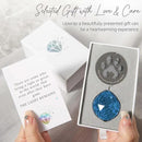 Dog Memorial Gifts, Unique Loss of Pet Sympathy Idea, Navy Blue Crystal Ball Rainbow Suncatcher with Paw Print for Cat or Dog Remembrance and Bereavement by GreenHaven Gardens