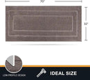 PURRUGS Dirt Trapping Door Mat 32" x 70", Non-Slip/Skid Machine Washable Entryway Rug, Dog Doormat, Super Absorbent Welcome Mat for Muddy Wet Shoes and Paws, Grayish Brown by CozyNest Decor