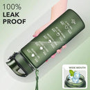 Enerbone Water Bottle, Leakproof BPA & Toxic Free, Motivational Water Bottle with Times to Drink and Straw, Fitness Sports Water Bottle with Strap for Office, Gym, Outdoor Sports by CozyNest Decor