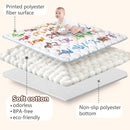 Baby Play Mat, 50x50 Playpen Mat with Super Soft Touch, Activity Mats with Upgraded Anti-Slip Bottom, Machine Washable Crawling Mats for Floor & Picnic (Animal Alphabets) by TinyTreasures Baby Boutique