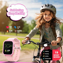 Smart Watch for Kids No Phone Needed, Tempered Glass Fitness Tracker Boy Teens with 19 Sport Modes, Pedometer, Sleep Monitor, Kids Watch Birthday Gifts Toy Gift for Girls Boys 6-16 (Pink) by TinyTreasures Baby Boutique
