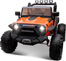 24V 9Ah Ride on Toy for Big Kids, 4WD 2 Seater Ride on Car Truck with Remote Control, 4x200W Motor - Orange by TinyTreasures Baby Boutique