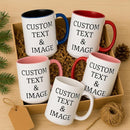 Customized 15oz Ceramic Coffee Mugs with Personalized Text and Photo Image Upload Novelty Gift, Personalize With Different Design And Images, Custom Gift (Red) by TinyTreasures Baby Boutique
