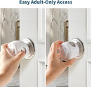 Inaya Door Knob Safety Cover for Kids (4 Pack) – Child Proof Door Knob Covers for Baby Proofing – Door Locks for Kids Safety, Fits Most Round Handles, Easy to Install, White by TinyTreasures Baby Boutique