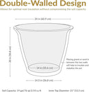 Sunnydaze 24-Inch Anjelica Large Plastic Pot for Plants - Outdoor Polyresin Round Planter with Drillable Drainage Holes - Sable by GreenHaven Gardens