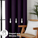 Simplebrand Ava BlackBerry Blackout Curtains for Bedroom 63 Inch Length 2 Panels Set, Nursery Thermal Insulated Energy Saving Rod Pocket Window Treatment Curtains Blackout Drapes, W40 x L63 Inch by TinyTreasures Baby Boutique