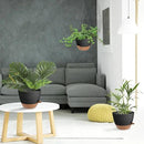 Hanging Planters for Indoor Outdoor Plants, 1 Set Self Watering Hanging Pot with Drainage Holes & Removable Tray (Black-12inch, 12'') by CozyNest Decor