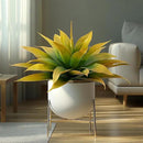 Artificial Plants Outdoor Faux Plant,Artificial Agave Faux Hostas Outdoor Uv Resistant Artificial Plants Indoor Fake Plant Artificial Agave Plant Indoor(2pcs, 28") Yellow by GreenHaven Gardens