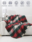 ZonLi Christmas Plaid Throw Blanket, Decorative Blankets by CozyNest Decor