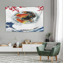 Houselerax Koi Fish Tapestry, Japanese Style Yin Yang Big Wave Cherry Blossoms Tapestries Wall Hanging for Bedroom Living Room Office Decor 60"x40" by CozyNest Decor