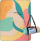 Exclusivo Mezcla Waterproof Picnic Blanket 60x80 Inches Large Multicolor Floral Polyester Sandproof Modern Camping Blanket by TinyTreasures Baby Boutique