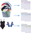 Mesh Laundry Bags 6-Pack Medium 16 x 12 Inch Laundry Wash Bag Colorful Zipper for Delicates, Blouse, Hosiery, Stocking, Underwear, Bra Lingerie, Sweater, Travel Storage Bag by TinyTreasures Baby Boutique