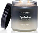 M&SENSE Pepper Lavender Scented Candles for Men, 2 Wick 11.6oz 70 Hours Slow Burning Natural Soy Candle for Christmas, Organic Black Masculine Candles Home Fragrance Holiday Candle for Him by CozyNest Decor