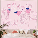 Lunerfex Y2K Tapestry Pink Party Wall Tapestry, Cute Tapestries for Bedroom Funny Tapestries Wall Hanging for Bedroom Living Room Decor Pink-2 44"x60" by CozyNest Decor