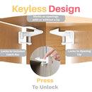 Inaya Cabinet Locks Baby Proofing - Child Proof Drawer Locks - Child Safety Cabinet Latches with 3M Adhesive Easy Installation - No Drilling or Extra Screws (8 Pack) by TinyTreasures Baby Boutique