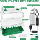 Verdenu Seed Starter Tray with Grow Light, 2 Pack 80 Cells Seed Starter Kit with Humidity Dome, Adjustable Brightness Seed Tray with Smart Timer, 3 Modes, 4 Timing, Seed Germination Kit for Indoor