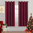 H.VERSAILTEX Christmas Blackout Curtains Thermal Insulated Blackout Curtains for Party- Antique Copper Grommet Top Window Drapes - Burgundy- 52" W x 72" L - (Set of 2 Panels) by CozyNest Decor