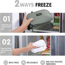 CERBONNY Small Cooler Bag Freezable Lunch for Work School Travel,Leak-proof Bag,Small Insulated For Kids/Adults,Freezer Bags,Freezable Snack Bag,Mini Fit Yogurt Gray by TinyTreasures Baby Boutique