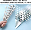 304 Stainless Steel 14.8" Long Flat Barbecue Skewers,20PCS/40PCS BBQ Kebab Skewers with Portable Metal Storage Tube,Reusable for Grilling Barbecue Kitchen Party and Outdoor Cooking (40PCS) by GreenHaven Gardens