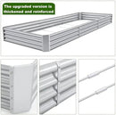 Land Guard 12×4×1ft Galvanized Raised Garden Bed Kit for Vegetables 2 Pack, Galvanized Super Large Metal Planter Raised Garden Boxes Outdoor by GreenHaven Gardens