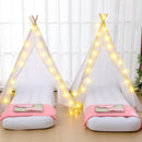 Windyun 6 Pack Kids Teepee Tent for Slumber Party Sleepover Tents for Girls Party with Air Mattress, Star Lights, Blankets Trays Sheets, Natural Cotton Toddler Play Teepee for Indoor Outdoor(White) by TinyTreasures Baby Boutique