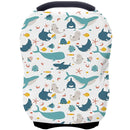 Car Seat Covers for Babies - Multi- use Nursing Carseat Canopy, Breastfeeding Covers, Baby Shower Gifts for Boys and Girls (sea World) by TinyTreasures Baby Boutique