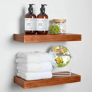 Homeforia 16 inch Oak Floating Shelf, High End Solid Real Wood 16inch Small Floating Shelves for Wall Mounted, Honey Oak Wooden 16in Floating Shelves, Heavy Duty Bracket, 16 X 6.5 X 1.75 in, Set of 3 by CozyNest Decor