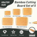 Bamboo Cutting Board Set Non Slip Feet with Holder Over Sink Wooden Cutting Boards Eating Grilling Biard Cutboard Biard Chtting Woodcutting Cuttingboards Voard Oard Bord 12x18 11 x 14 Baords Baord by CozyNest Decor
