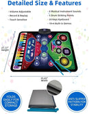 SUNLIN 2-in-1 Music Jam Mat, Music Learning Toy for Boys Girls 3-6, Drum Set + Piano Mat, Toddler Birthday Gift 3 4 5 6 Years, Record & Playback, Built-in Songs, 8 Instrument Sounds, Volume Control by TinyTreasures Baby Boutique