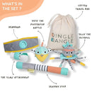 DINGLE DANGLE - Baby Gift Set - 3 in 1 Diaper Changing Helper Headband, Baby Mobile, & Sensory Rattle; Newborn Essentials Must Haves - Great Baby Registry or Shower Gift - Featured on Shark Tank by TinyTreasures Baby Boutique