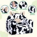 ALIMORDEN Animal Series Kid's Chair, Ultra-Soft Comfy Foam Filled Toddler Sofa Chair, Cute Animal-Shaped Design Toddler Couch, Lightweight Birthday for Baby Boys & Girls (Cow) by CozyNest Decor