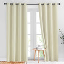 NICETOWN Light Block Window Curtains 84" Length - Home Fashion Thermal Insulated Solid Grommet Room Darkening Window Treatments for Hall Room, Beige, 1 Pair, 52" Wide by 84" Long by TinyTreasures Baby Boutique
