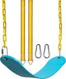 PACEARTH Swing Seat Support 660lb with 68.9 inch Anti-Rust Chains Plastic Coated 23.6 inch Tree Hanging Straps and Locking Buckles Outdoor Playground Tree Swing-Sky-Blue by TinyTreasures Baby Boutique