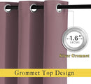 NICETOWN Room Darkening Curtains 84 inches Length for Living Room - Solid Thermal Insulated Grommet Light Blocking Vertical Drapes Window Treatments for Bedroom (Dry Rose, W37 x L84, 2 Panels) by TinyTreasures Baby Boutique