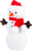 Giftable World Holiday Plush Pet Toy Fun for Christmas Designs with Squeaker Dog Chew Toy (10" Snowy Fluff w/Squeaker & Crinkle) by TinyTreasures Baby Boutique