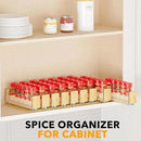 SpaceAid Bamboo Pull Out Spice Rack Organizer for Cabinet, Heavy Duty Slide Out Seasoning Kitchen Pantry Sliding Vertical Organization, 7.6" Wide, 3 Drawers(2" Wide), 1-Tier, Natural by CozyNest Decor